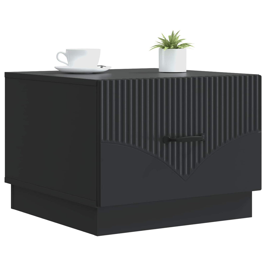 Tavolino da salotto Nero 49 x 50 x 37 cm Legno ingegnerizzato