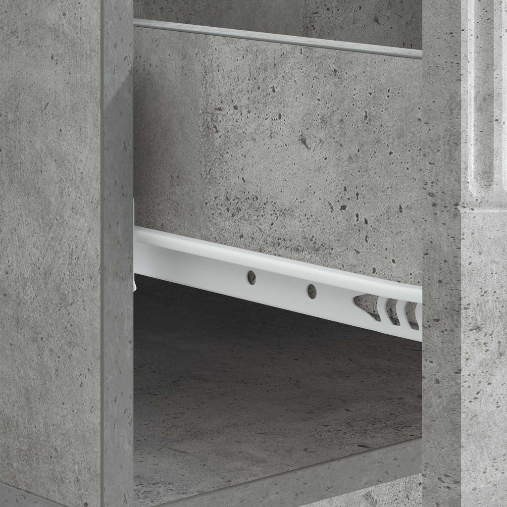 Tavolino da salotto con cassetto Grigio Cemento 49 x 50 x 37 cm