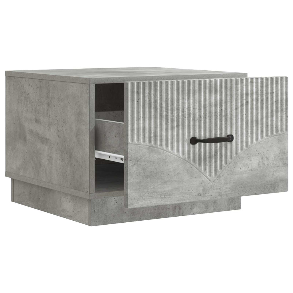Tavolino da salotto con cassetto Grigio Cemento 49 x 50 x 37 cm