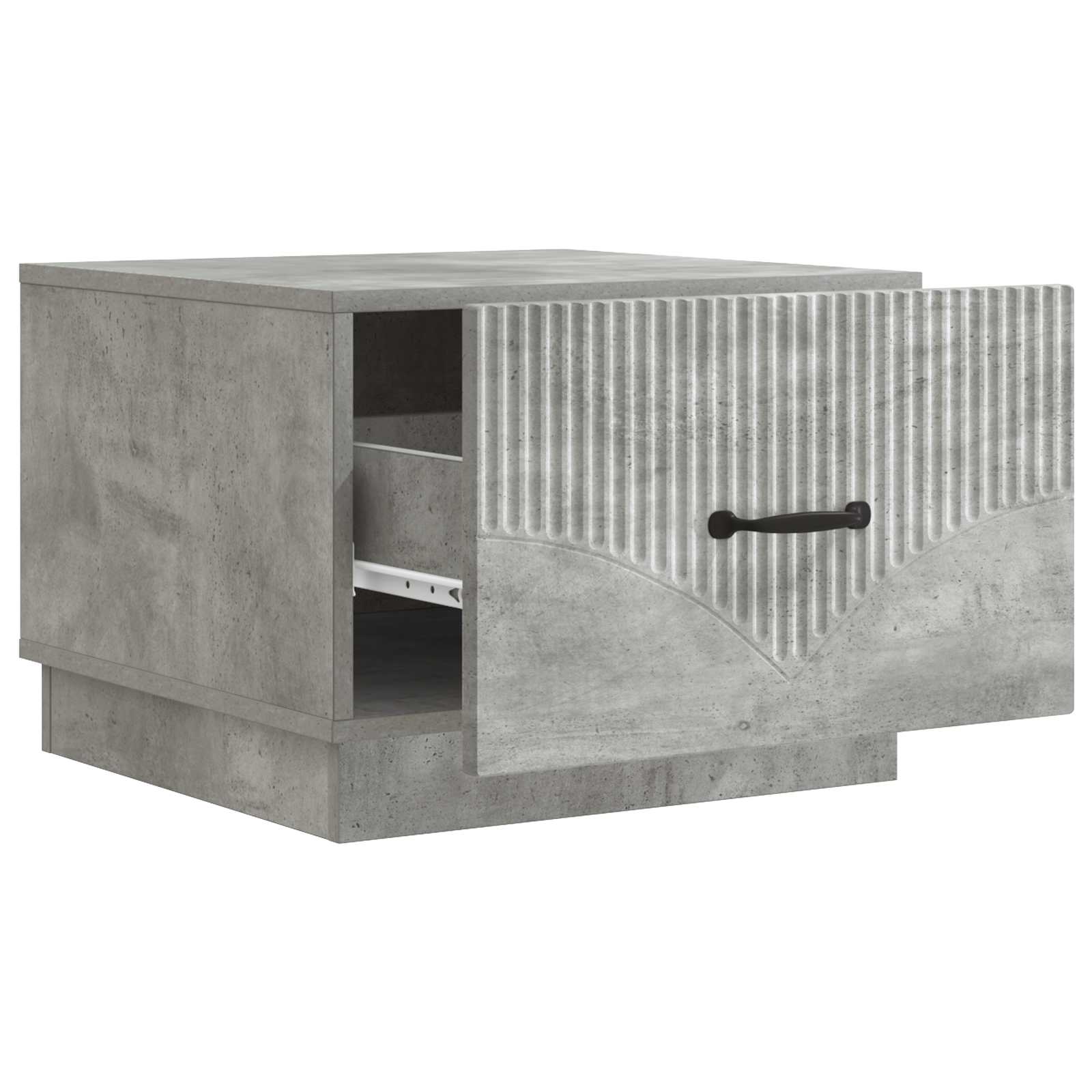 Tavolino da salotto con cassetto Grigio Cemento 49 x 50 x 37 cm