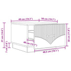 Tavolino da salotto con cassetto Grigio Cemento 49 x 50 x 37 cm