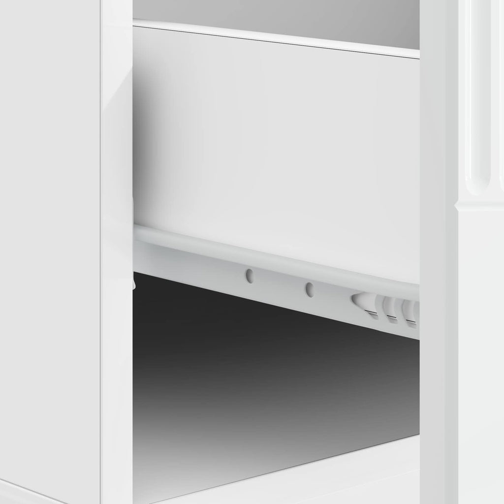 Tavolino da salotto con cassetto Bianco Lucido 49 x 50 x 37 cm
