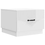 Tavolino da salotto con cassetto Bianco Lucido 49 x 50 x 37 cm