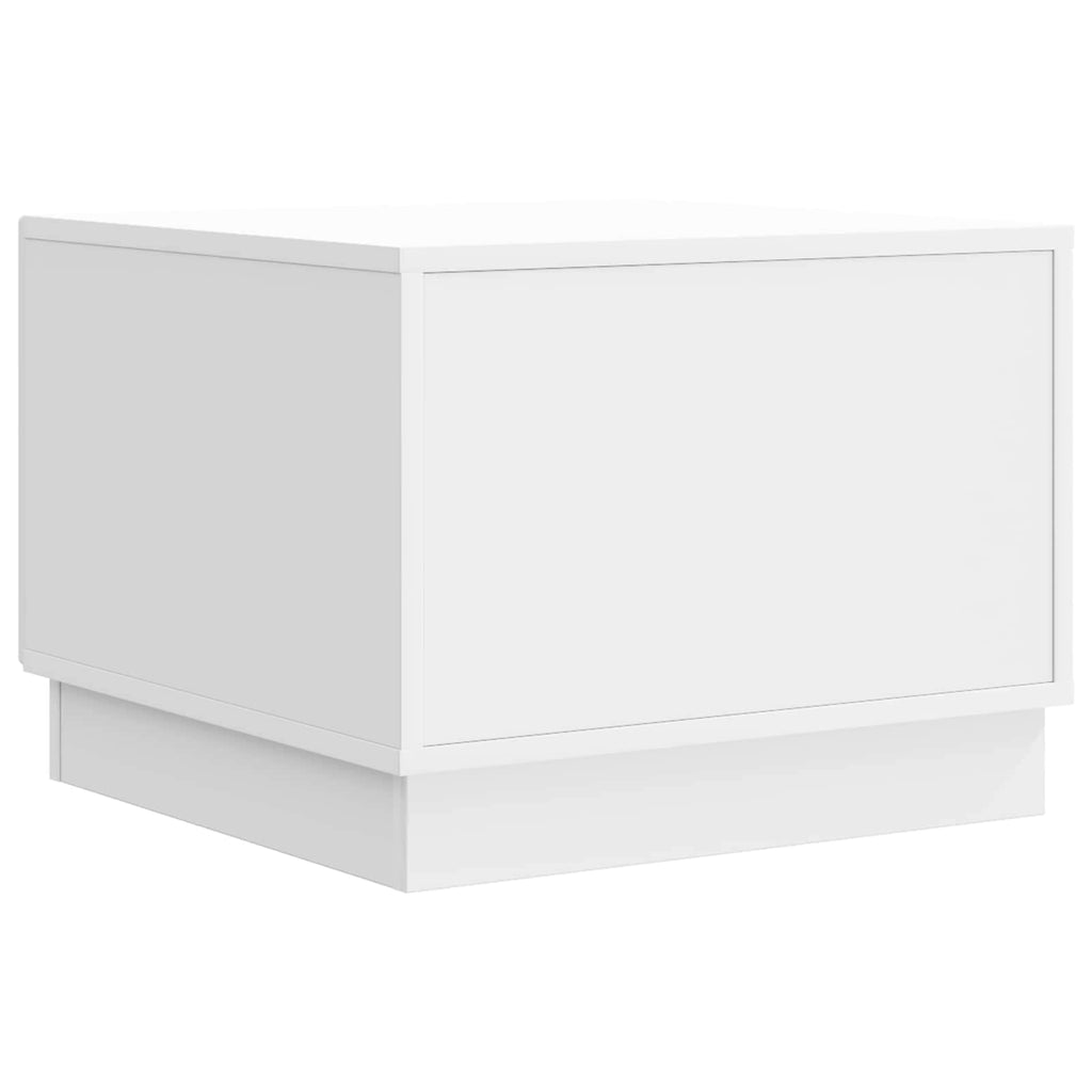 Tavolino da salotto con cassetto Bianco Lucido 49 x 50 x 37 cm