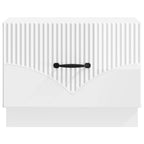 Tavolino da salotto con cassetto Bianco Lucido 49 x 50 x 37 cm