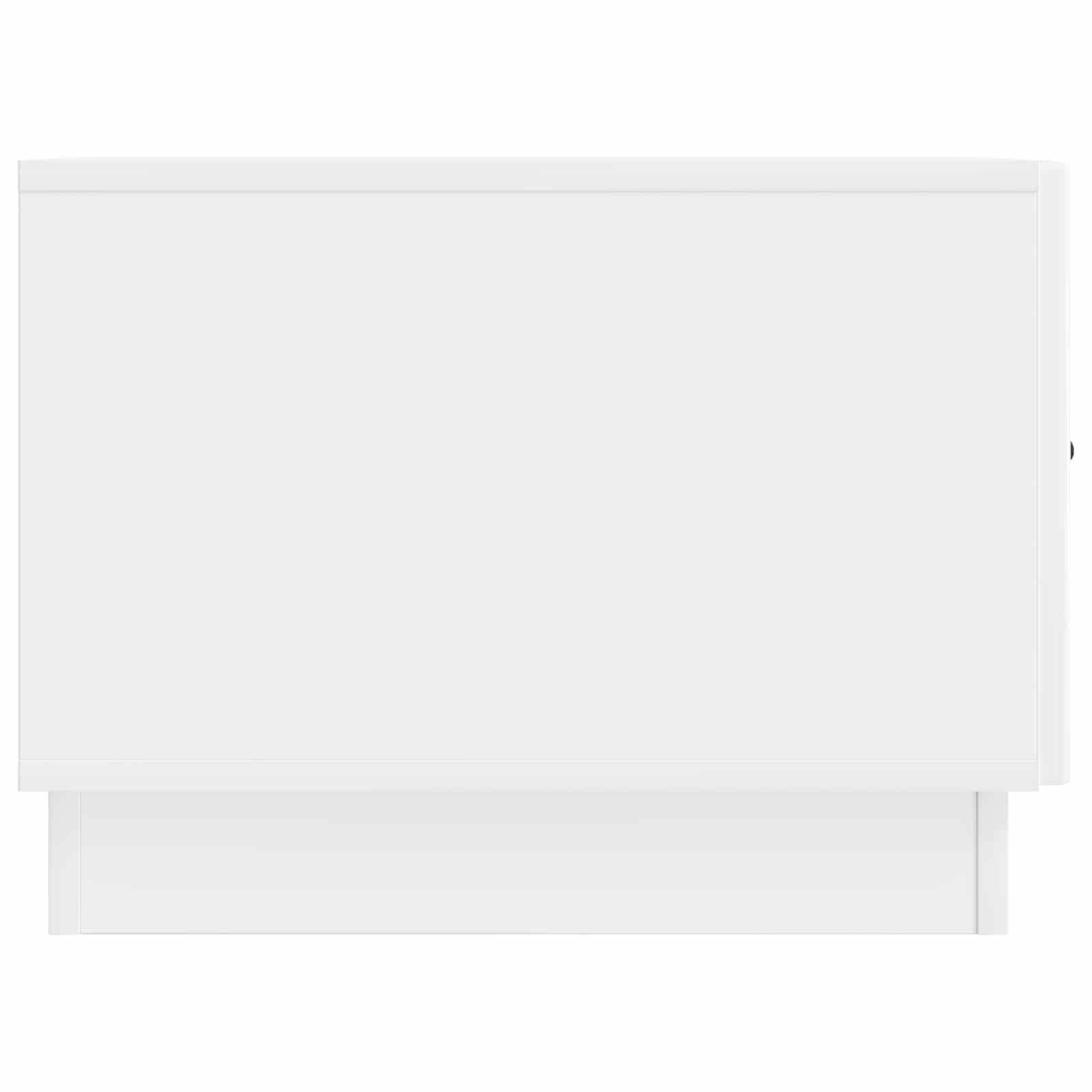 Tavolino da salotto con cassetto Bianco Lucido 49 x 50 x 37 cm