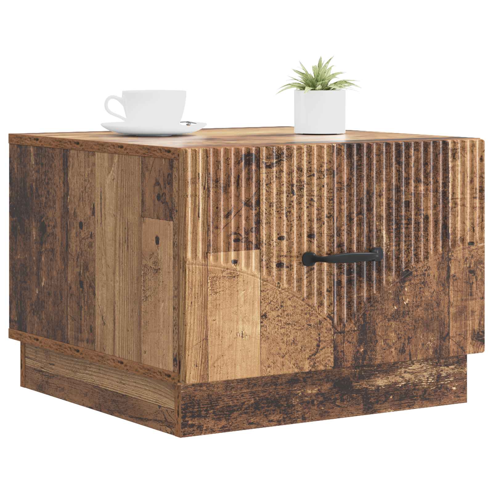 Tavolino da salotto con cassetto Legno antico 49 x 50 x 37 cm