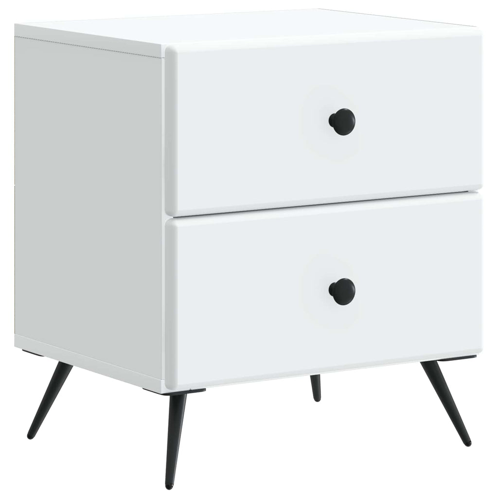 Armadio da Notte con cassetto 2 pcs Bianco 43 x 34,5 x 47,5 cm