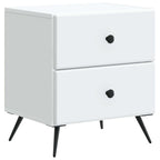 Armadio da Notte con cassetto 2 pcs Bianco 43 x 34,5 x 47,5 cm