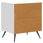Armadio da Notte con cassetto 2 pcs Bianco 43 x 34,5 x 47,5 cm