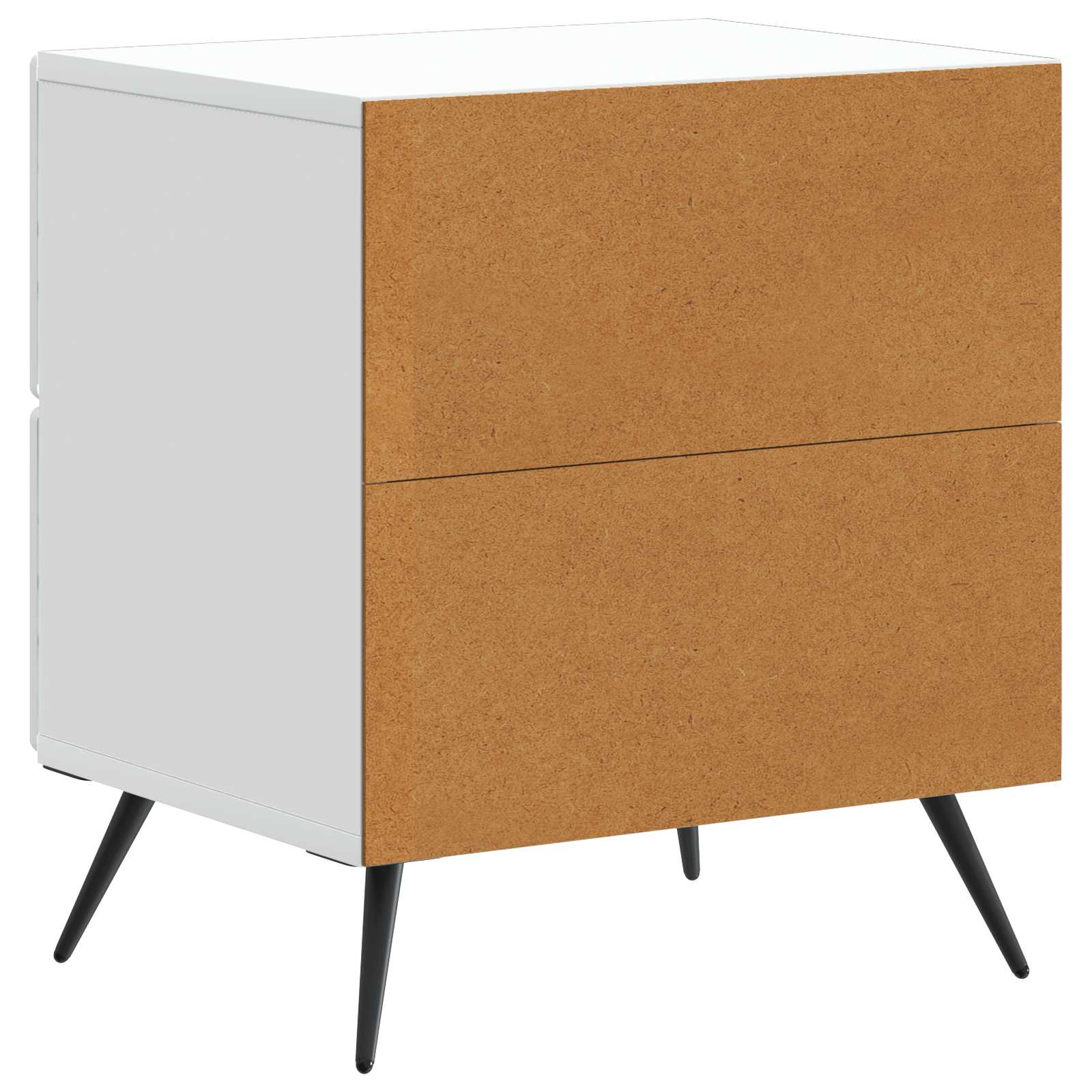 Armadio da Notte con cassetto 2 pcs Bianco 43 x 34,5 x 47,5 cm