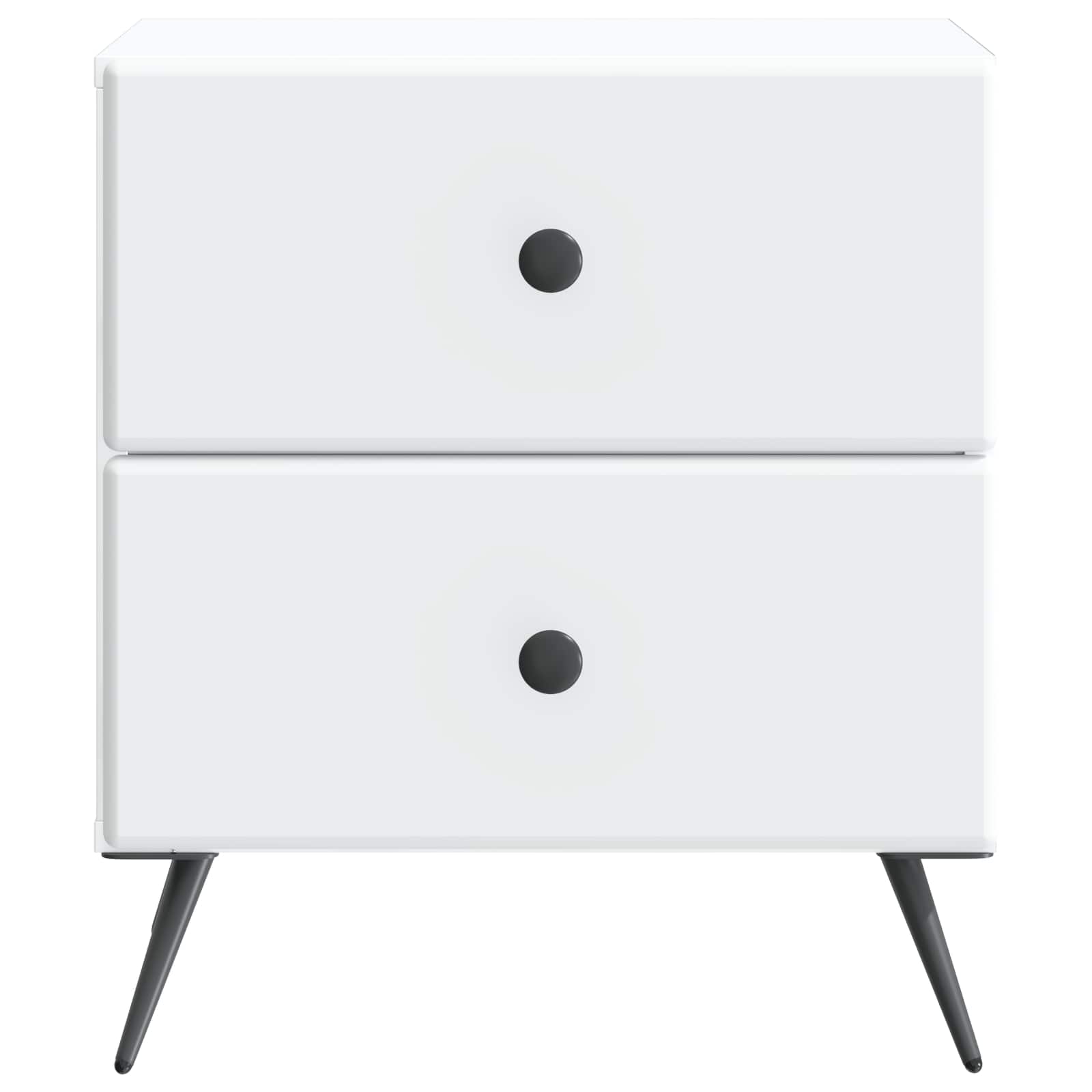 Armadio da Notte con cassetto 2 pcs Bianco 43 x 34,5 x 47,5 cm