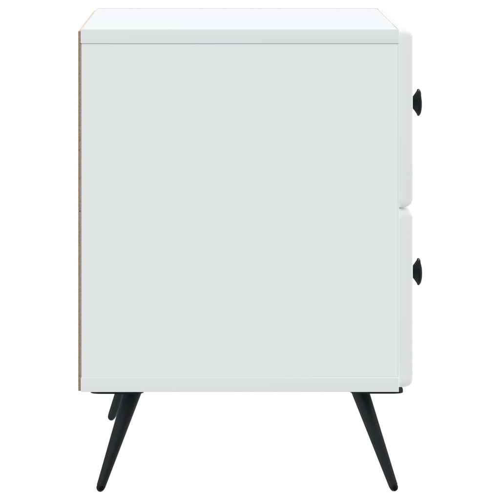 Armadio da Notte con cassetto 2 pcs Bianco 43 x 34,5 x 47,5 cm