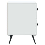 Armadio da Notte con cassetto 2 pcs Bianco 43 x 34,5 x 47,5 cm