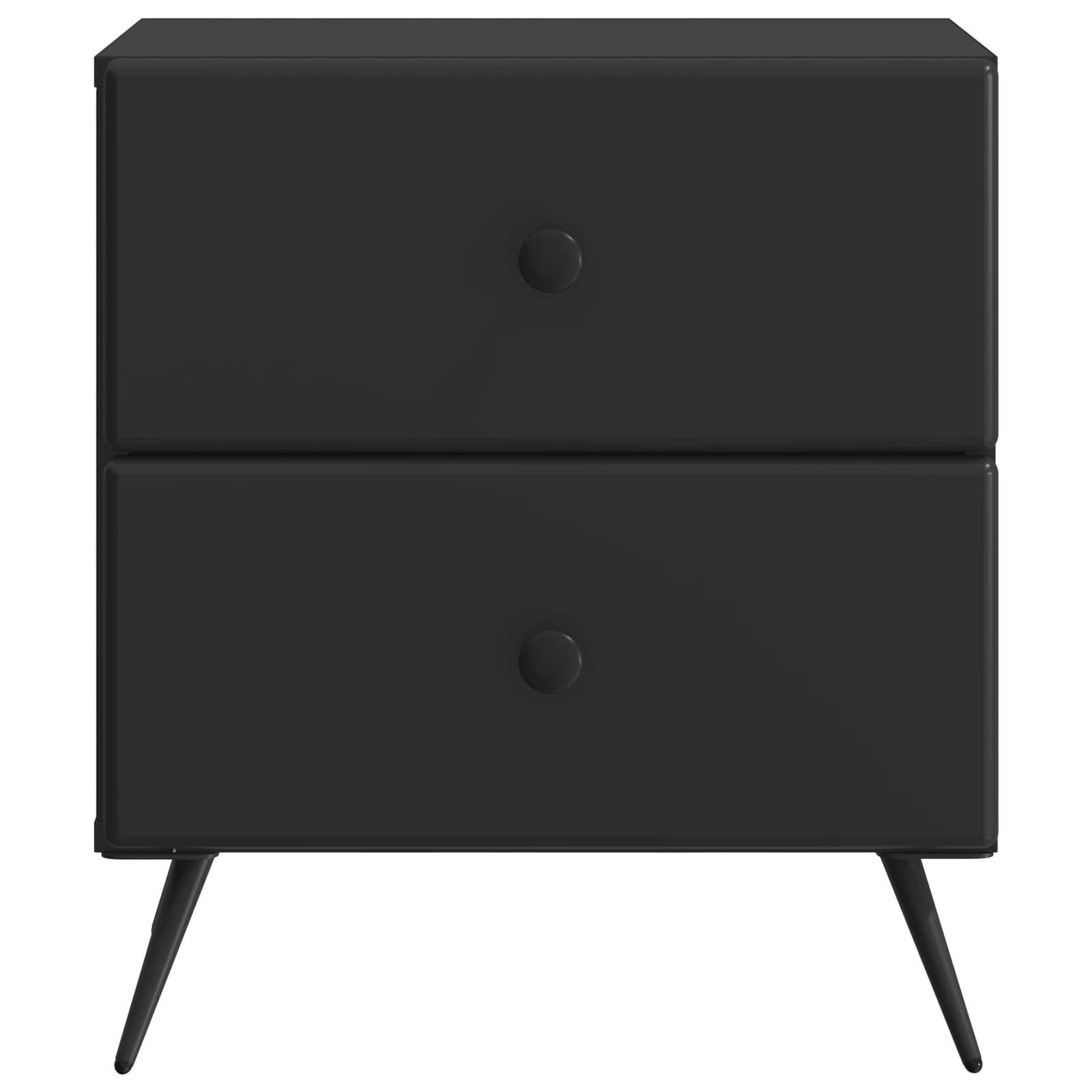 Armadio da Notte Nero 43 x 34,5 x 47,5 cm Legno ingegnerizzato