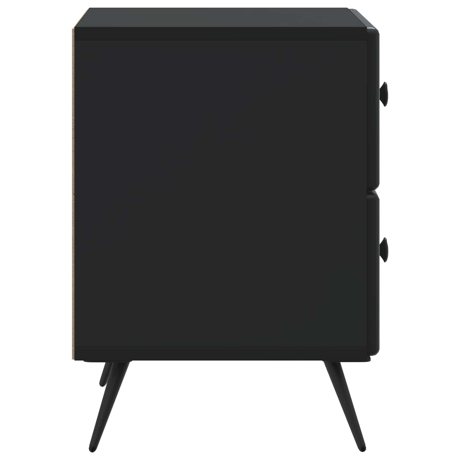 Armadio da Notte Nero 43 x 34,5 x 47,5 cm Legno ingegnerizzato