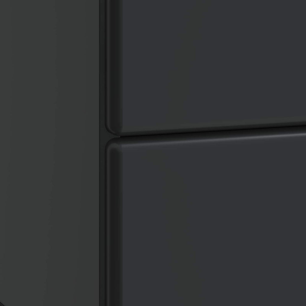 Armadio da Notte con cassetto 2 pcs Nero 43 x 34,5 x 47,5 cm