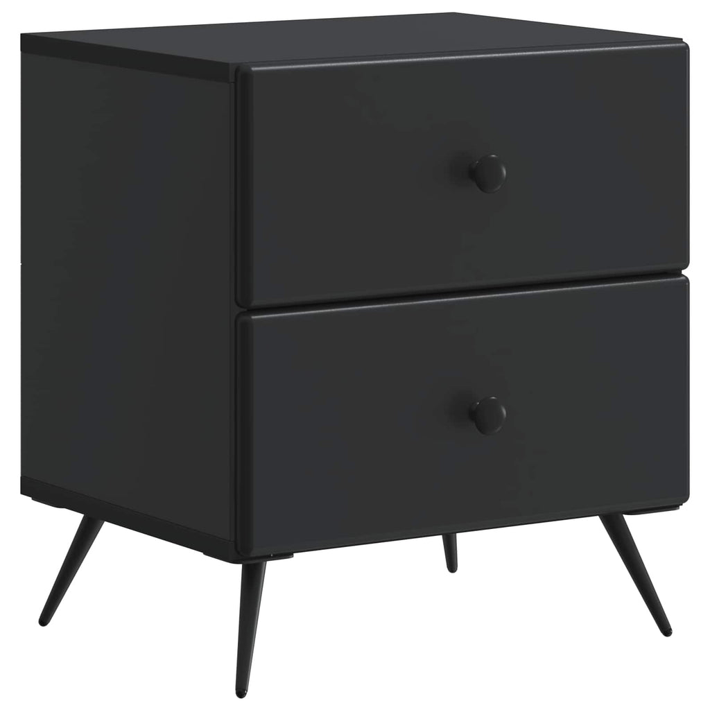 Armadio da Notte con cassetto 2 pcs Nero 43 x 34,5 x 47,5 cm