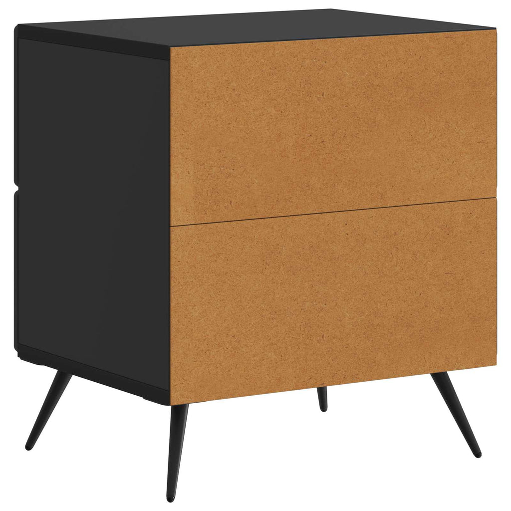 Armadio da Notte con cassetto 2 pcs Nero 43 x 34,5 x 47,5 cm