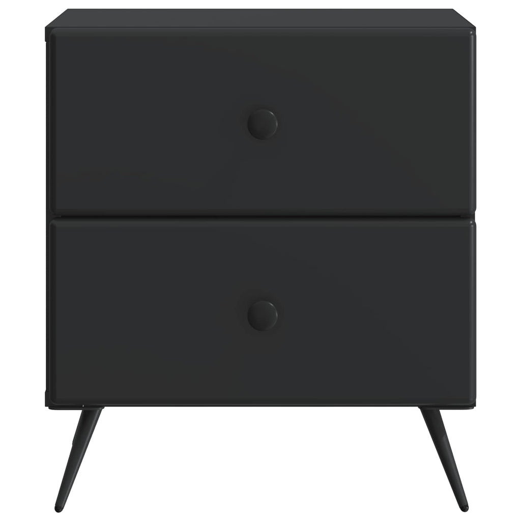 Armadio da Notte con cassetto 2 pcs Nero 43 x 34,5 x 47,5 cm