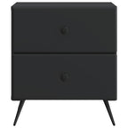 Armadio da Notte con cassetto 2 pcs Nero 43 x 34,5 x 47,5 cm