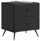 Armadio da Notte con cassetto 2 pcs Nero 43 x 34,5 x 47,5 cm