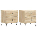 Armadio da Notte 2 pcs Rovere Sonoma 43 x 34,5 x 47,5 cm