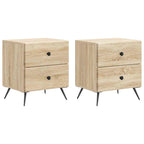 Armadio da Notte 2 pcs Rovere Sonoma 43 x 34,5 x 47,5 cm