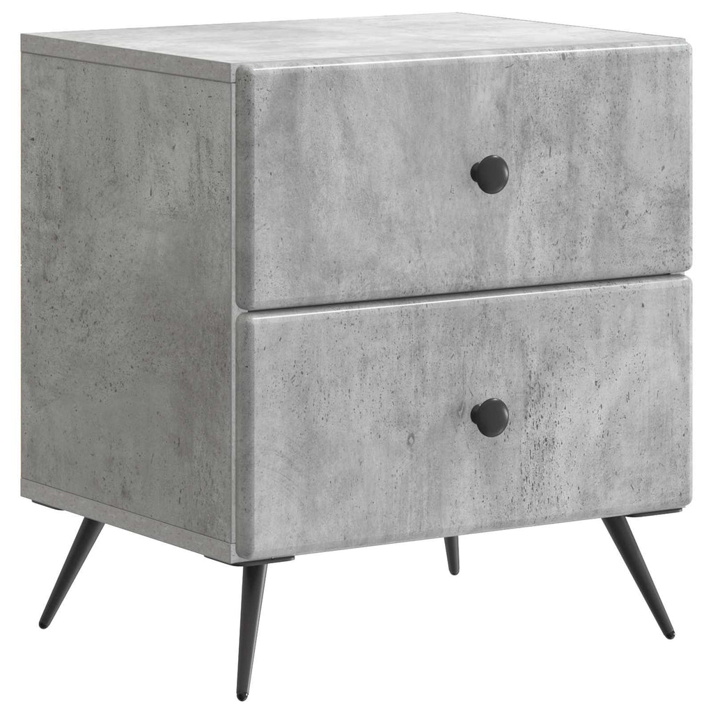 Armadio da Notte Grigio Cemento 43 x 34,5 x 47,5 cm