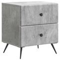 Armadio da Notte Grigio Cemento 43 x 34,5 x 47,5 cm