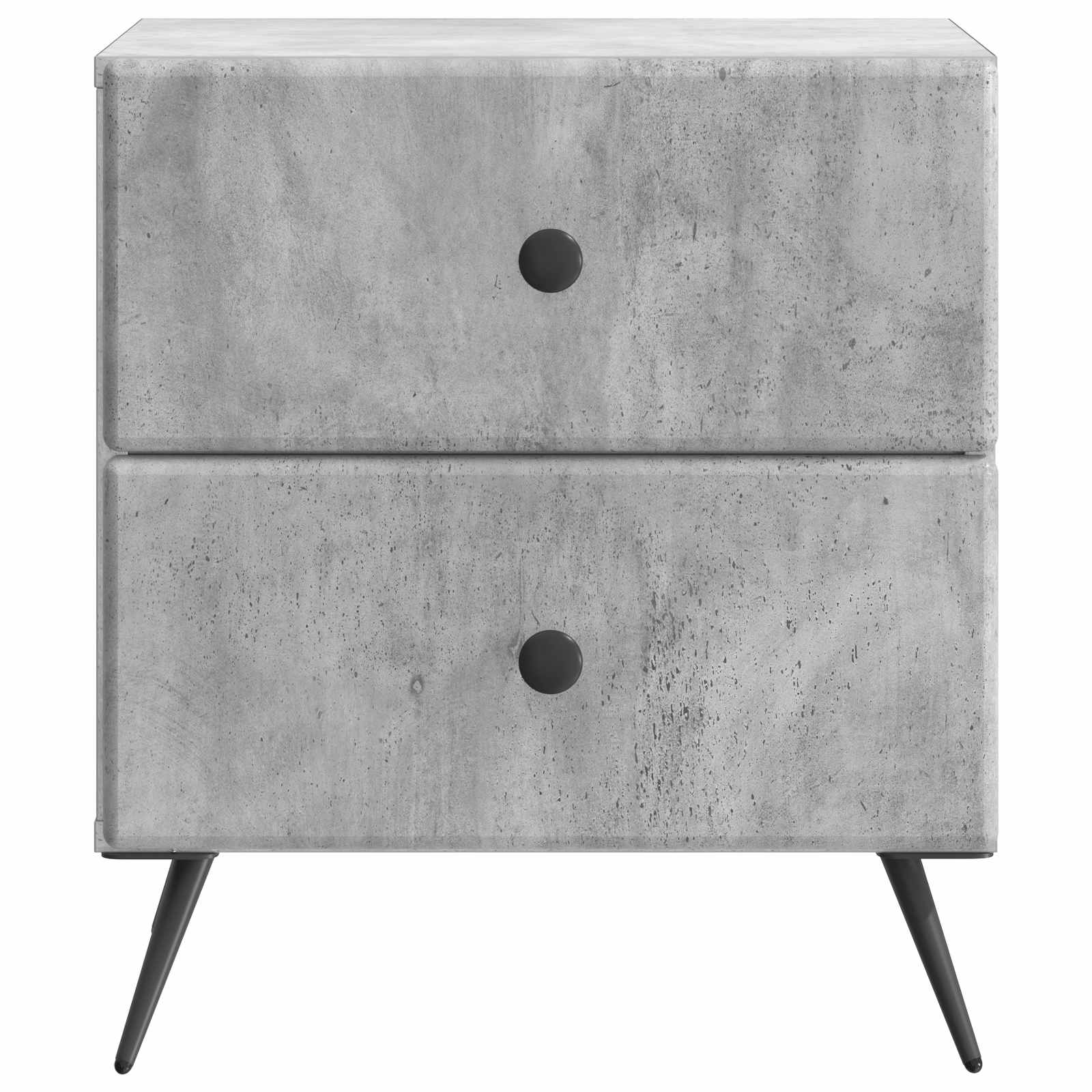 Armadio da Notte Grigio Cemento 43 x 34,5 x 47,5 cm