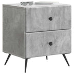 Armadio da Notte Grigio Cemento 43 x 34,5 x 47,5 cm