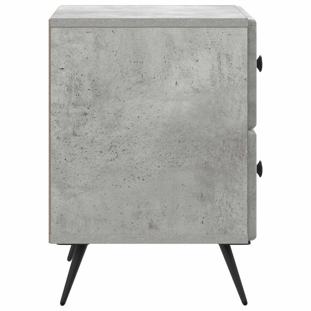 Armadio da Notte Grigio Cemento 43 x 34,5 x 47,5 cm