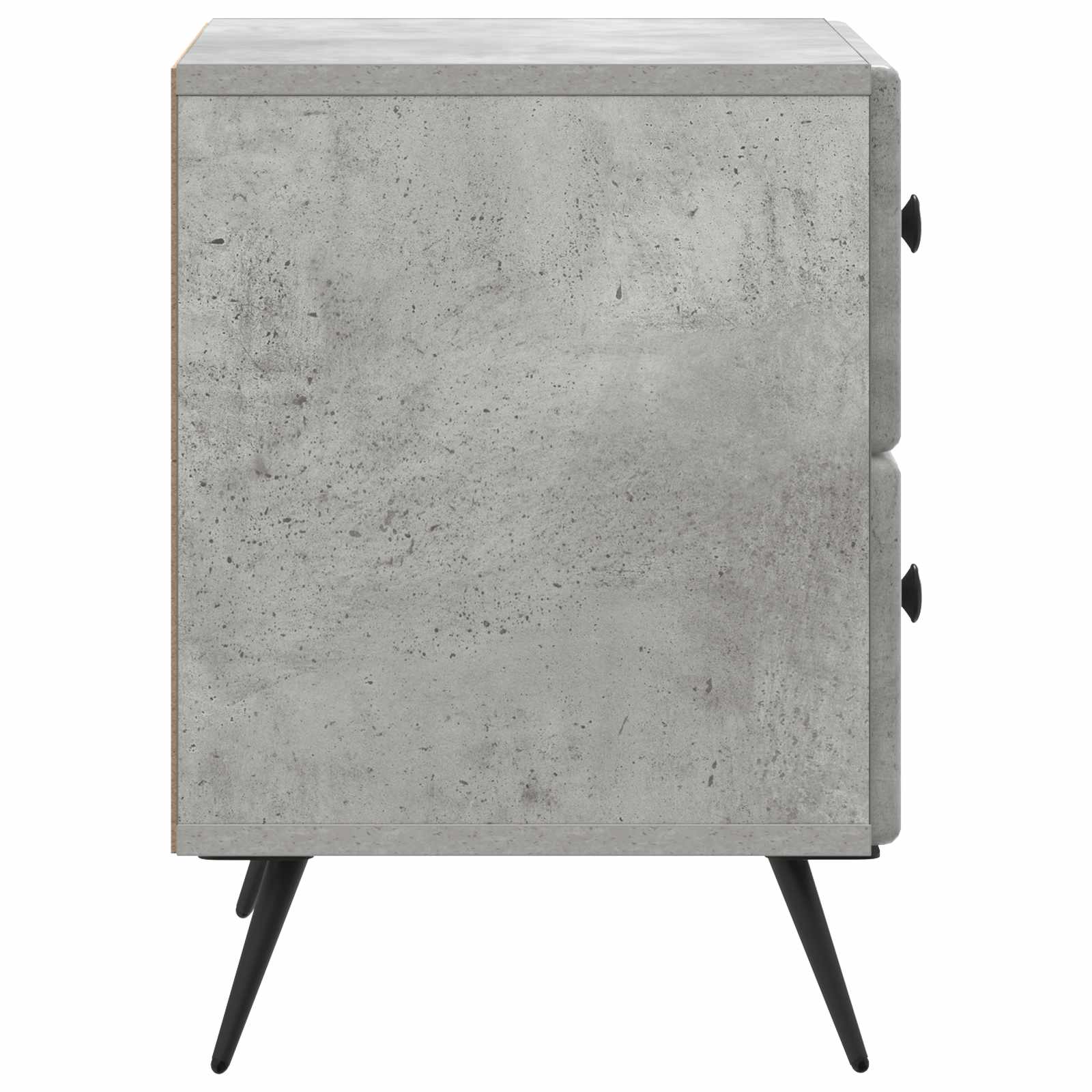 Armadio da Notte 2 pcs Grigio Cemento 43 x 34,5 x 47,5 cm