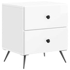 Armadio da Notte con cassetto Bianco Lucido 43 x 34,5 x 47,5 cm