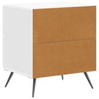 Armadio da Notte 2 pcs Bianco Lucido 43 x 34,5 x 47,5 cm