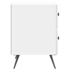 Armadio da Notte 2 pcs Bianco Lucido 43 x 34,5 x 47,5 cm