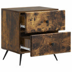 Armadio da Notte con cassetto Rovere Fumo 43 x 34,5 x 47,5 cm