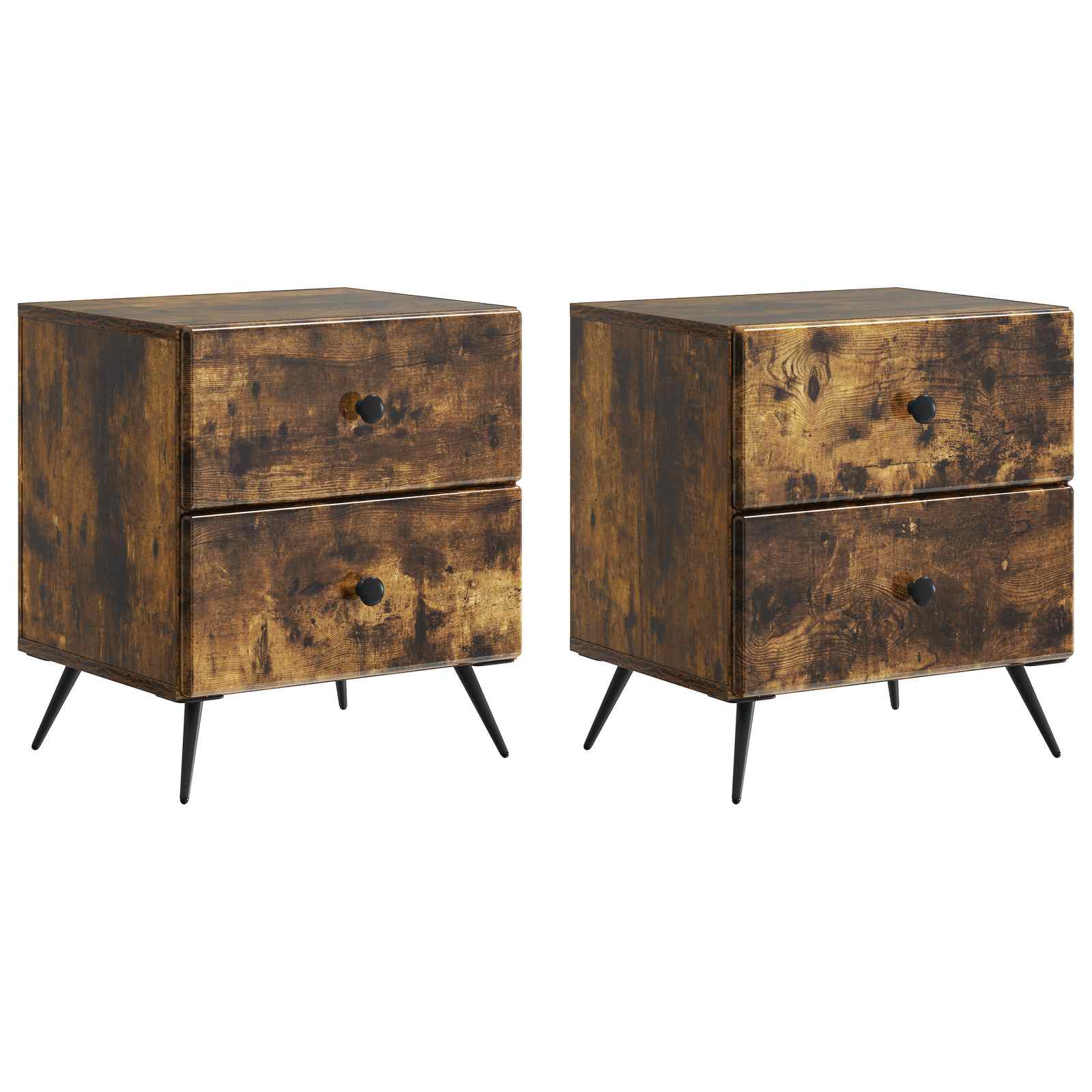 Armadio da Notte 2 pcs Rovere Fumo 43 x 34,5 x 47,5 cm