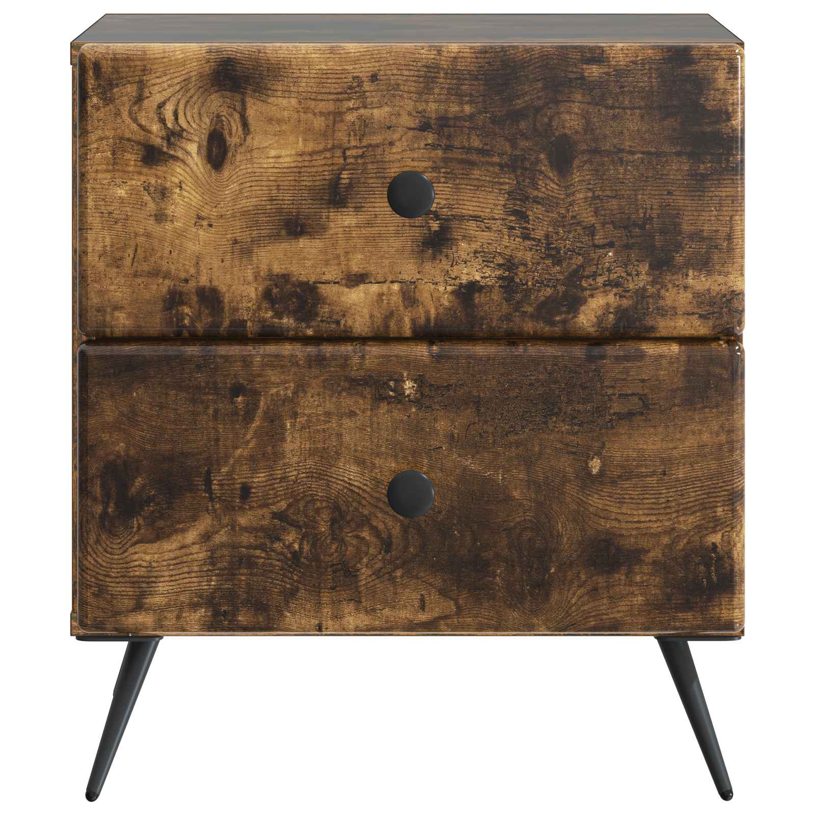 Armadio da Notte 2 pcs Rovere Fumo 43 x 34,5 x 47,5 cm