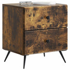 Armadio da Notte 2 pcs Rovere Fumo 43 x 34,5 x 47,5 cm