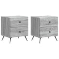 Armadio da Notte 2 pcs Grigio Sonoma 43 x 34,5 x 47,5 cm