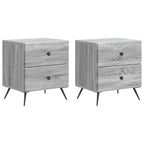 Armadio da Notte 2 pcs Grigio Sonoma 43 x 34,5 x 47,5 cm