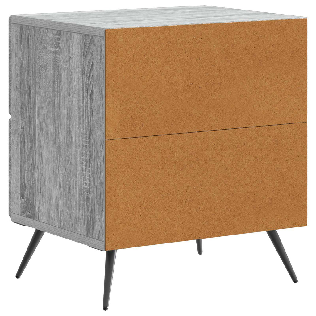 Armadio da Notte 2 pcs Grigio Sonoma 43 x 34,5 x 47,5 cm