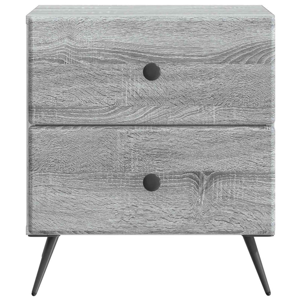 Armadio da Notte 2 pcs Grigio Sonoma 43 x 34,5 x 47,5 cm