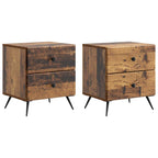 Armadio da Notte 2 pcs Legno antico 43 x 34,5 x 47,5 cm