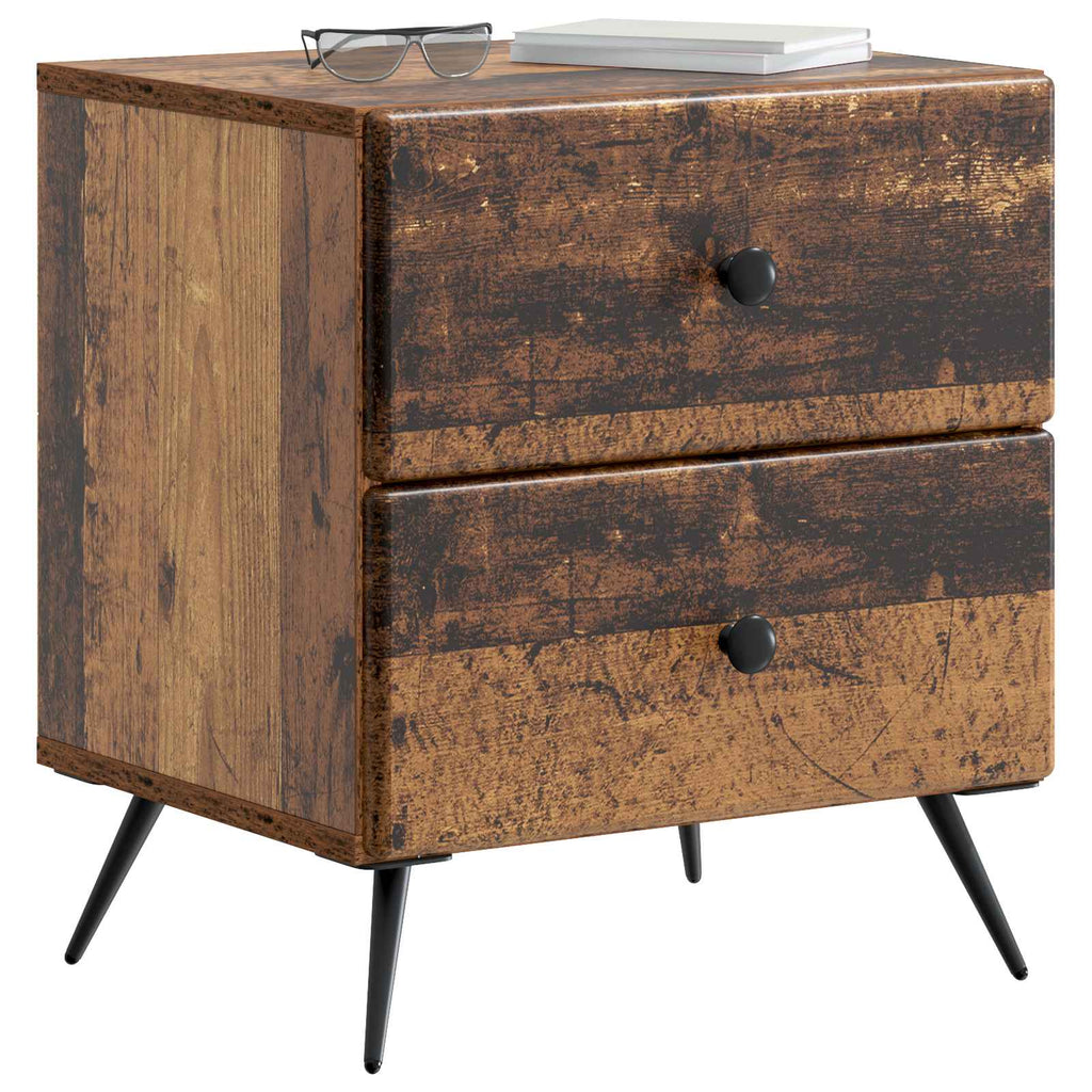 Armadio da Notte 2 pcs Legno antico 43 x 34,5 x 47,5 cm