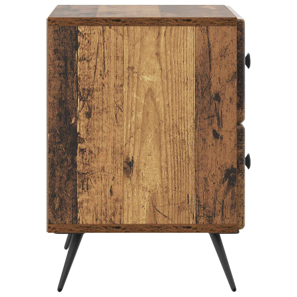 Armadio da Notte 2 pcs Legno antico 43 x 34,5 x 47,5 cm