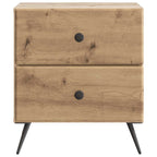 Armadio da Notte 2 pcs Rovere Artigianale 43 x 34,5 x 47,5 cm