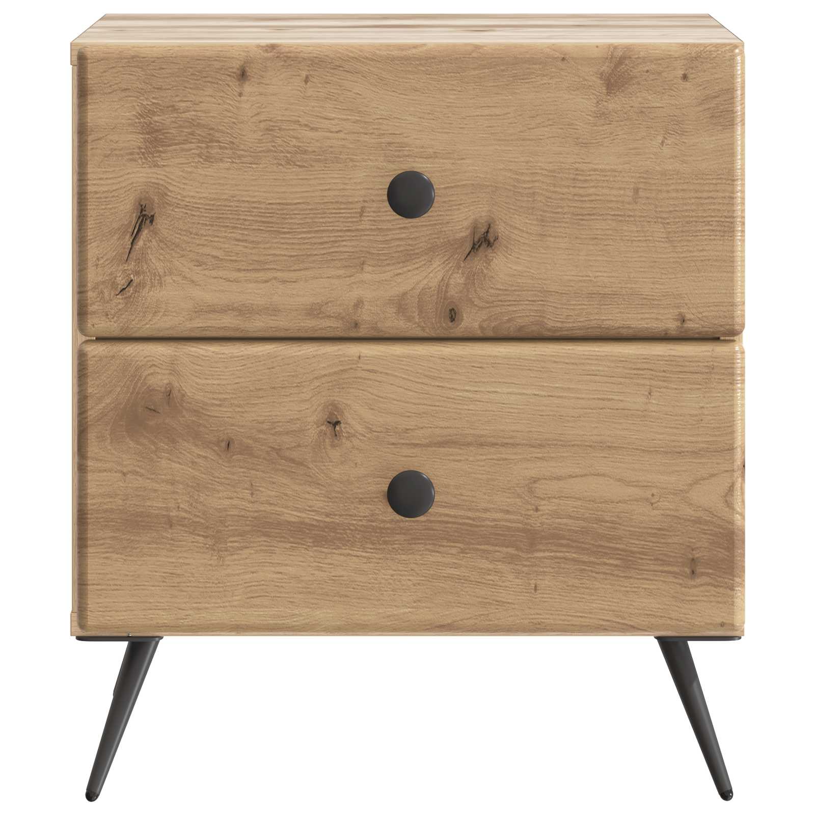 Armadio da Notte 2 pcs Rovere Artigianale 43 x 34,5 x 47,5 cm